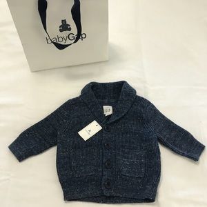 Baby Gap, Shawl Cardigan Sweater Blue 0-3 months